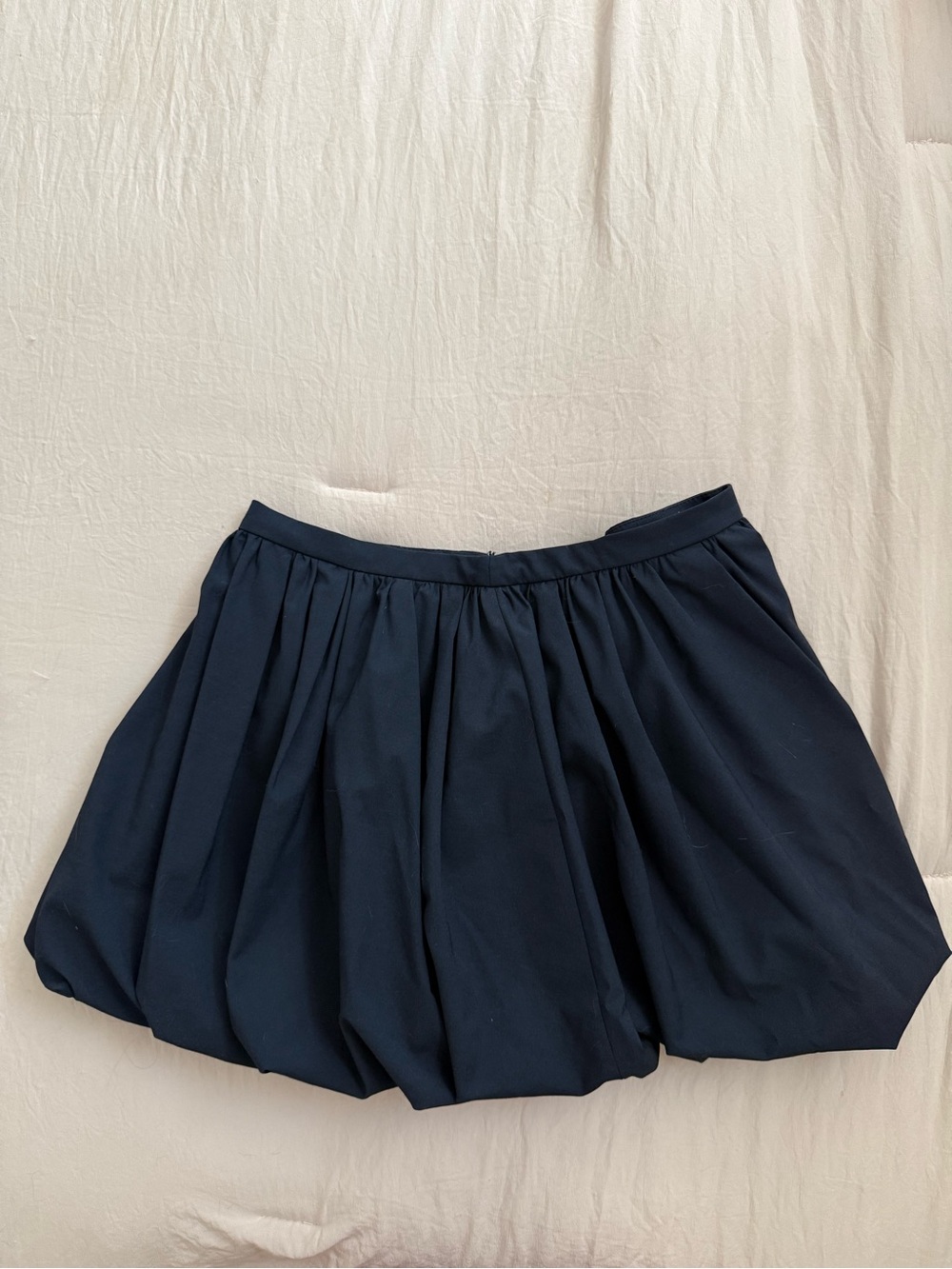 Zara Navy Bubble Skater Skirt